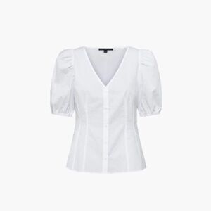 French Connection Ivory Button-Up Blouse